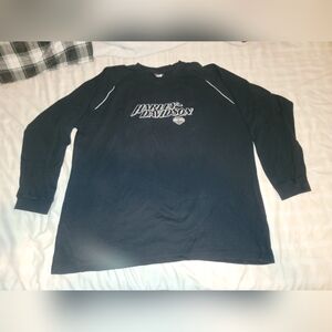 Harley-Davidson Black Long Sleeve Tee with White Accents